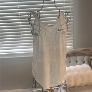 Nike White Mesh Tank Top